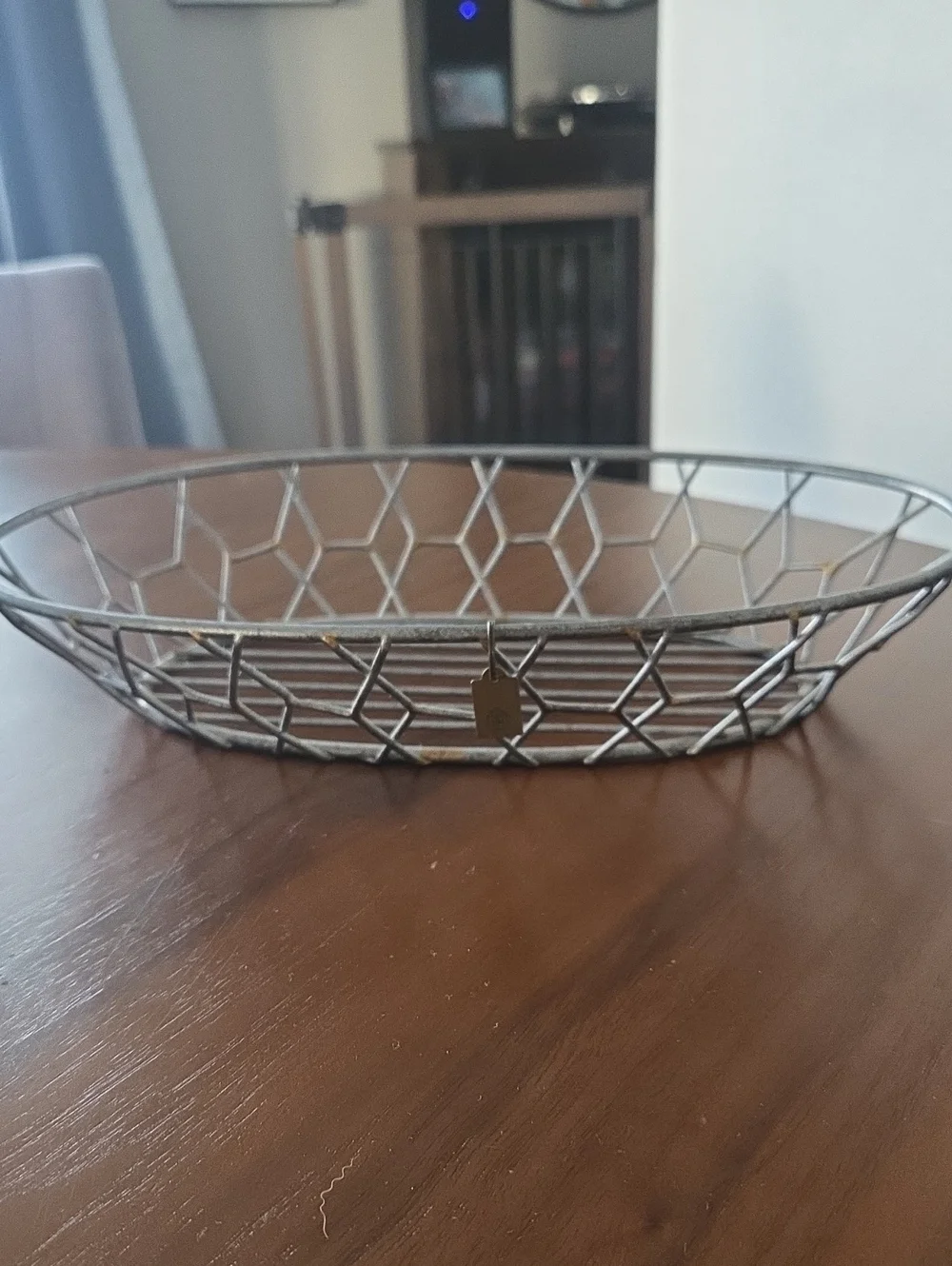 Hearth & Hand Silver Open-Weave Serving Basket